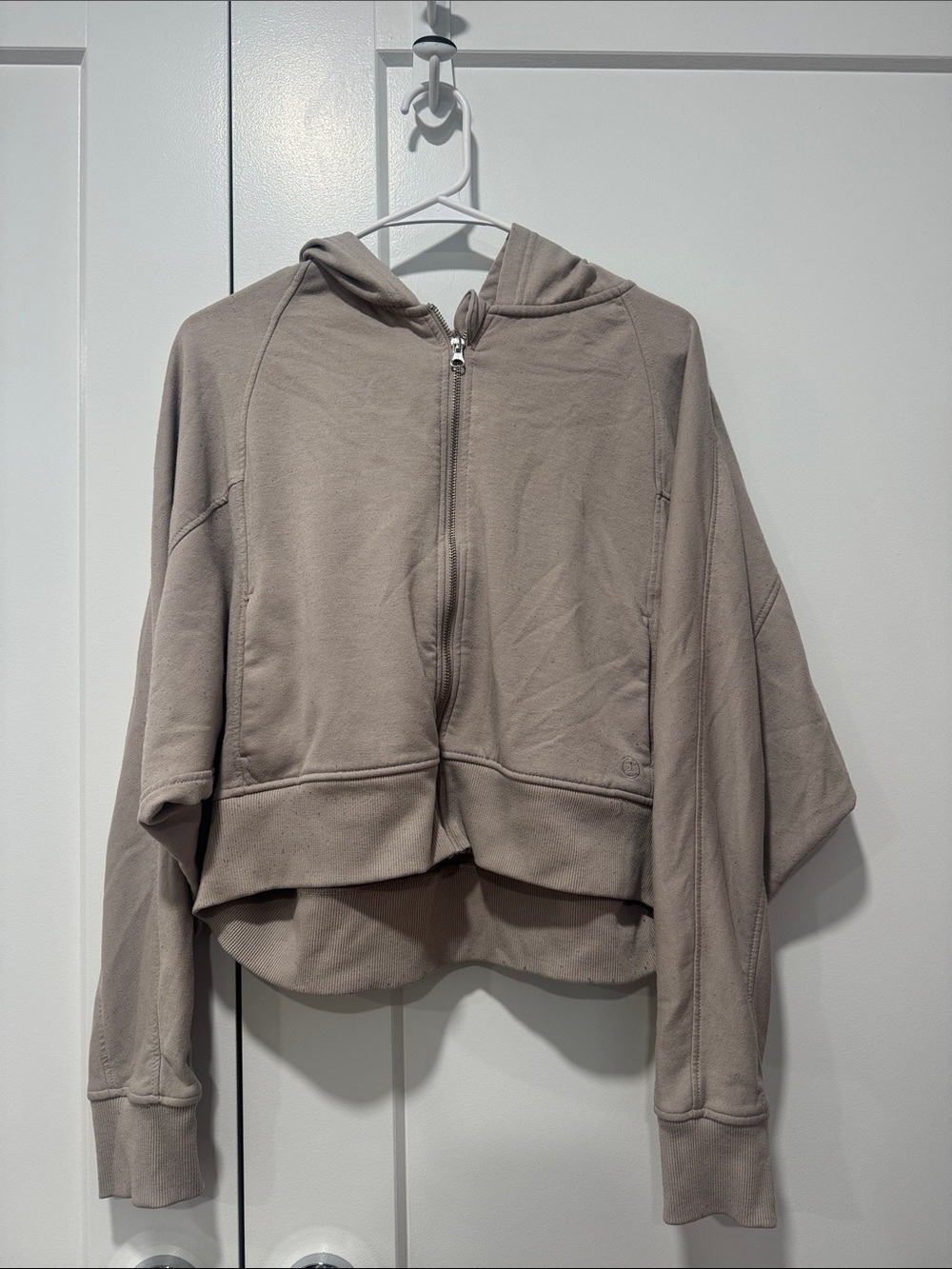 Danskin Beige Zip-Up Fleece Hoodie - Picture 1 of 3